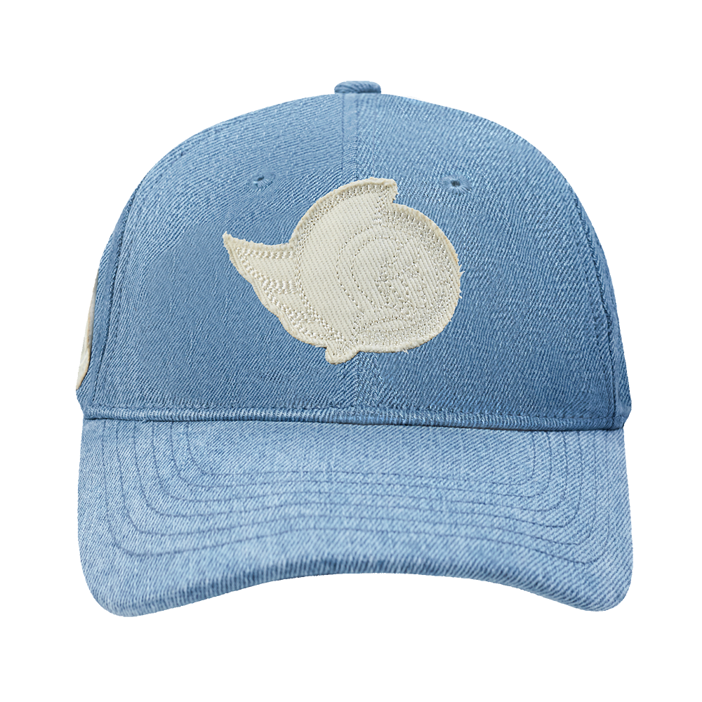 BLUE DENIM VARSITY DAD CAP