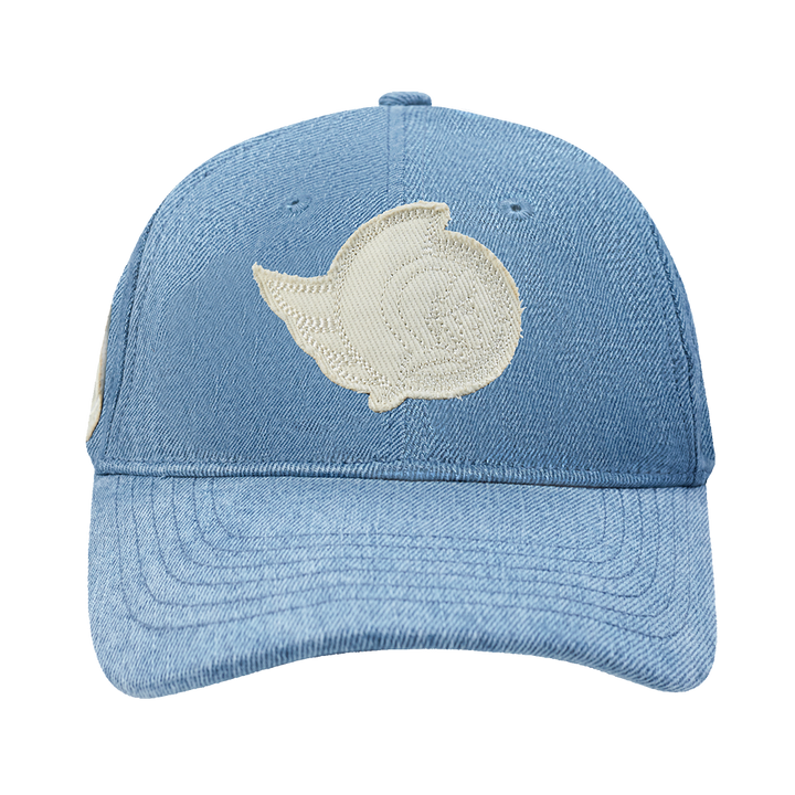 BLUE DENIM VARSITY DAD CAP