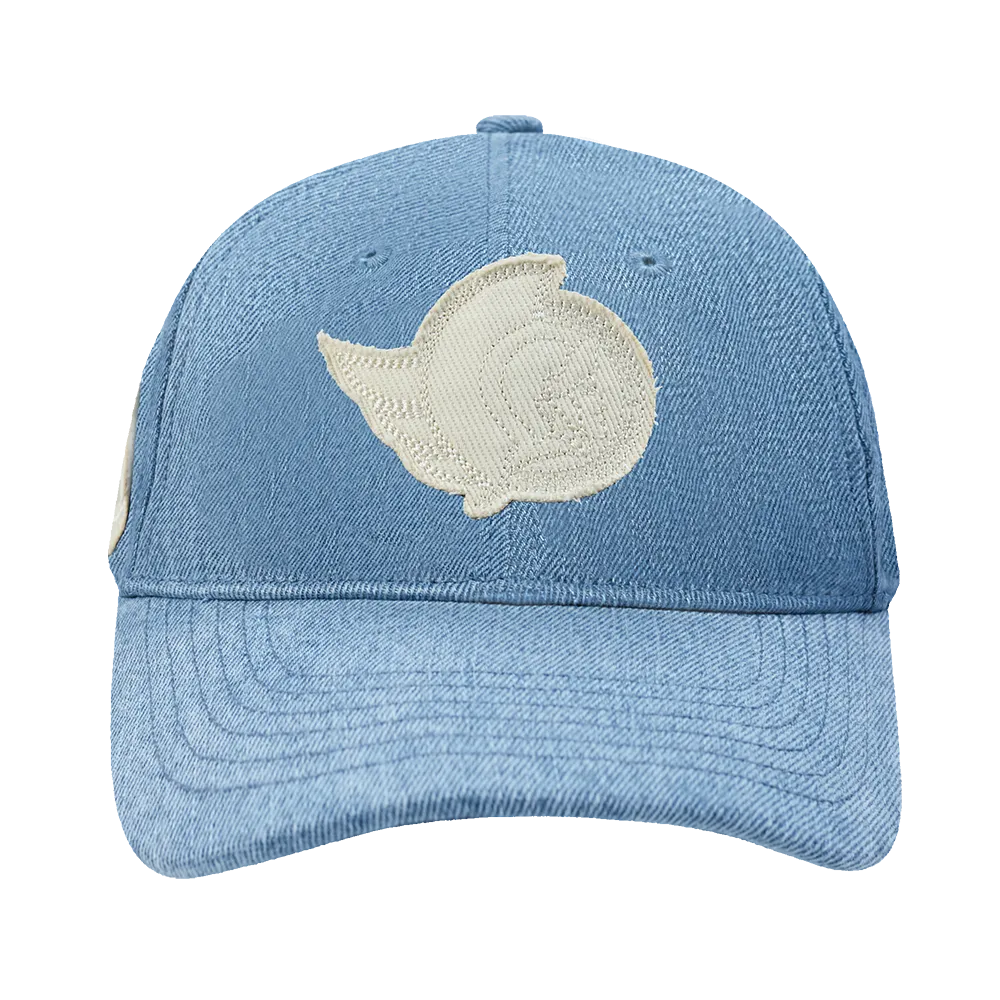 BLUE DENIM VARSITY DAD CAP
