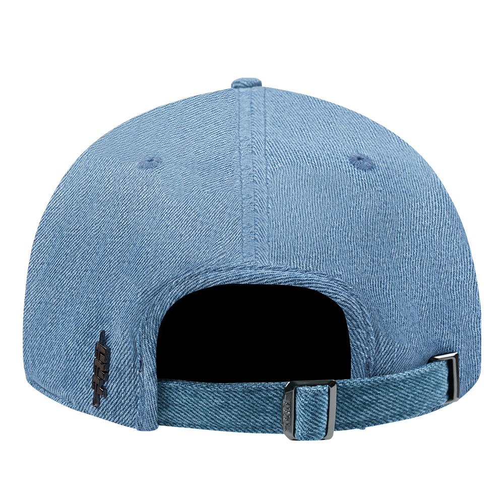 BLUE DENIM VARSITY DAD CAP