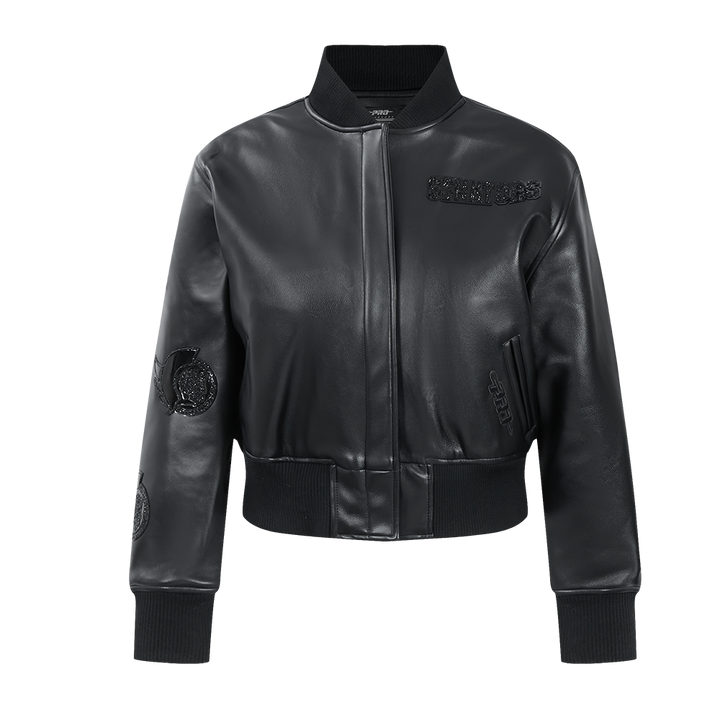 OTTAWA SENATORS WOMEN'S WASHED VAGAURD CROPPED VARISTY JACKET