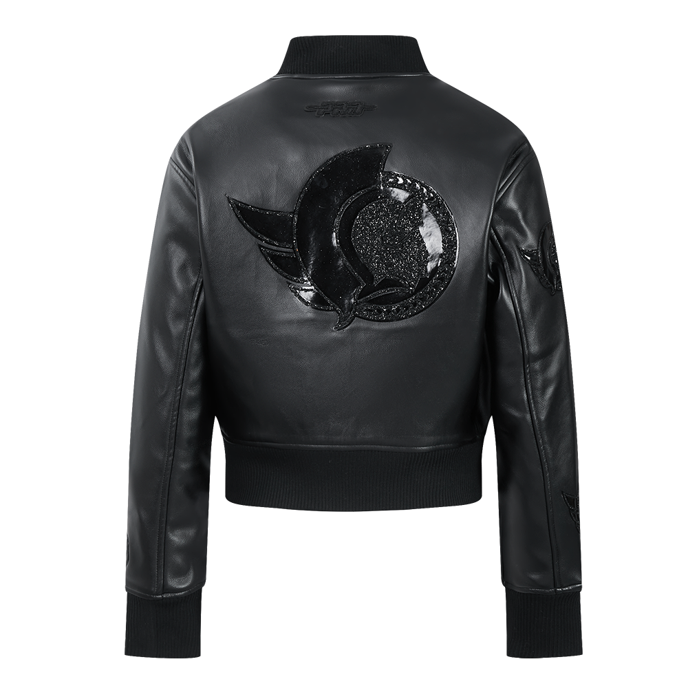 OTTAWA SENATORS WOMEN'S WASHED VAGAURD CROPPED VARISTY JACKET