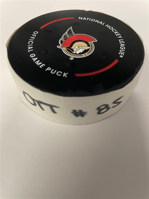 September 24th - Jake Sanderson Goal Puck (pre-season)