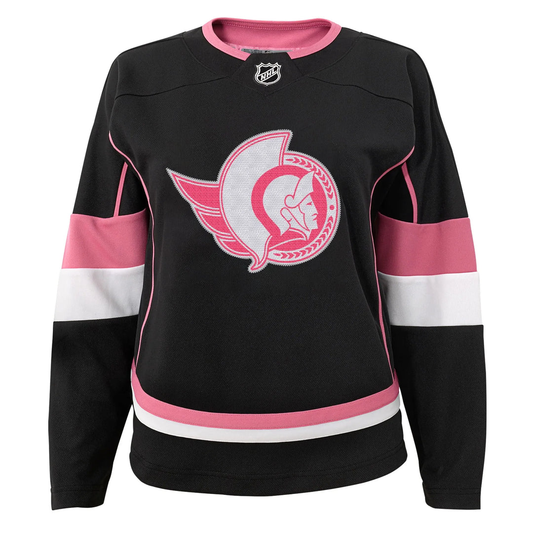 Ottawa Senators Toddler Black And Pink Fashion Jersey