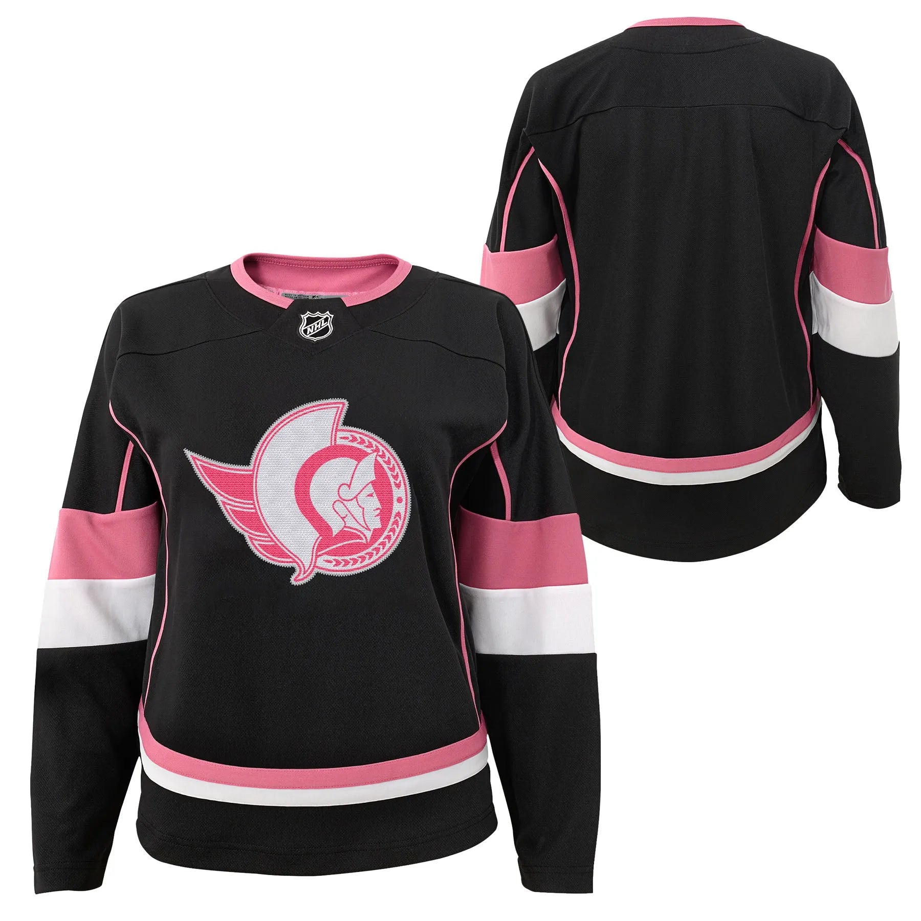 Ottawa Senators Toddler Black And Pink Fashion Jersey