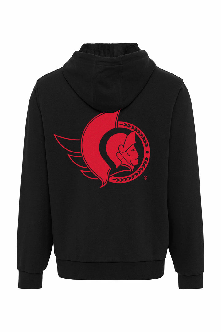 OTTAWA SENATORS RIZZO JET BLACK BACK LOGO FULL ZIP HOODIE