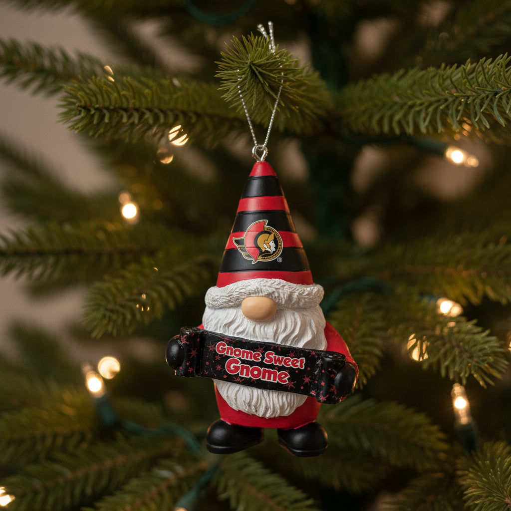 OTTAWA SENATORS Gnome Sweet Gnome Ornament