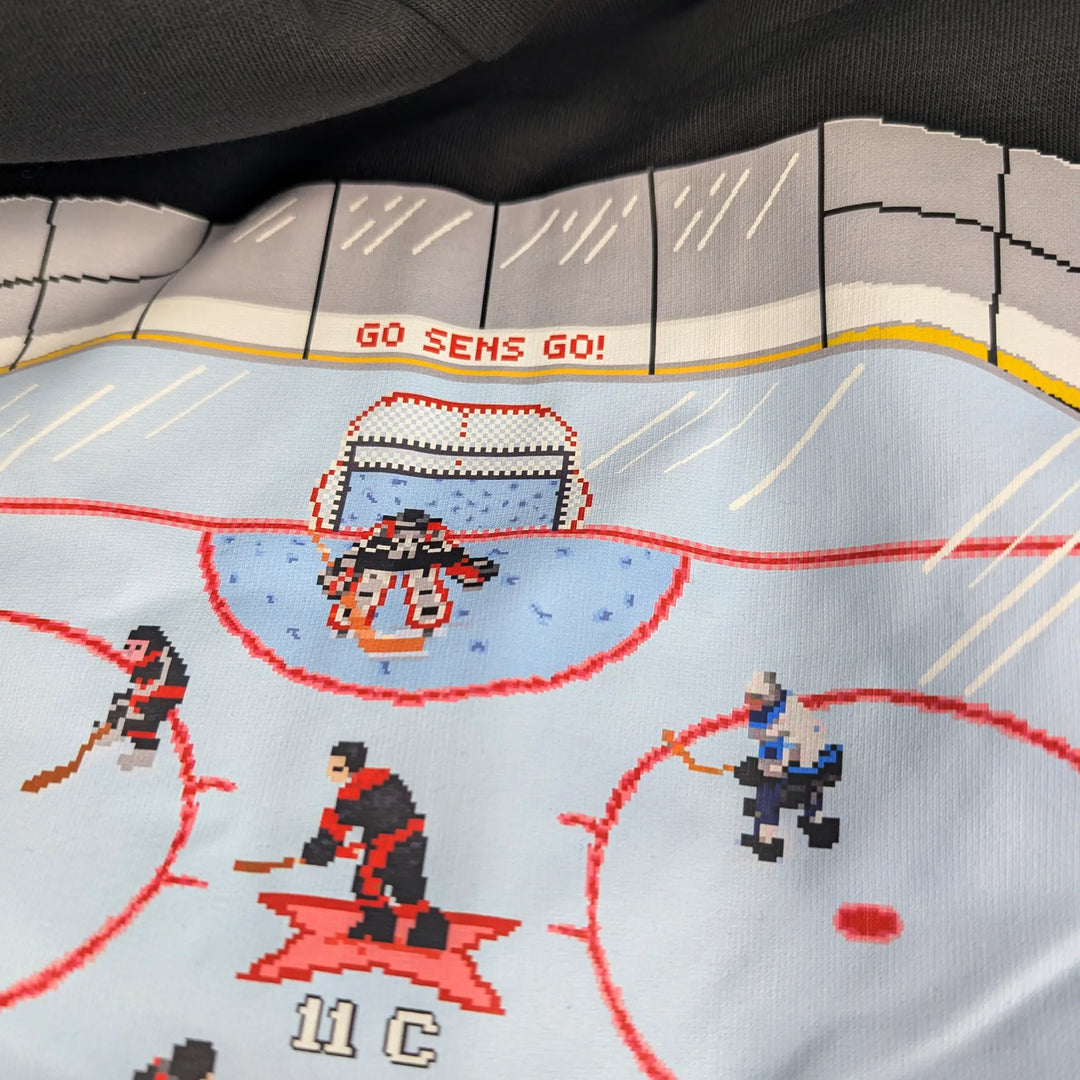 OTTAWA SENATORS 8-BIT NHL 94 HOCKEY FULL ZIP HOODIE