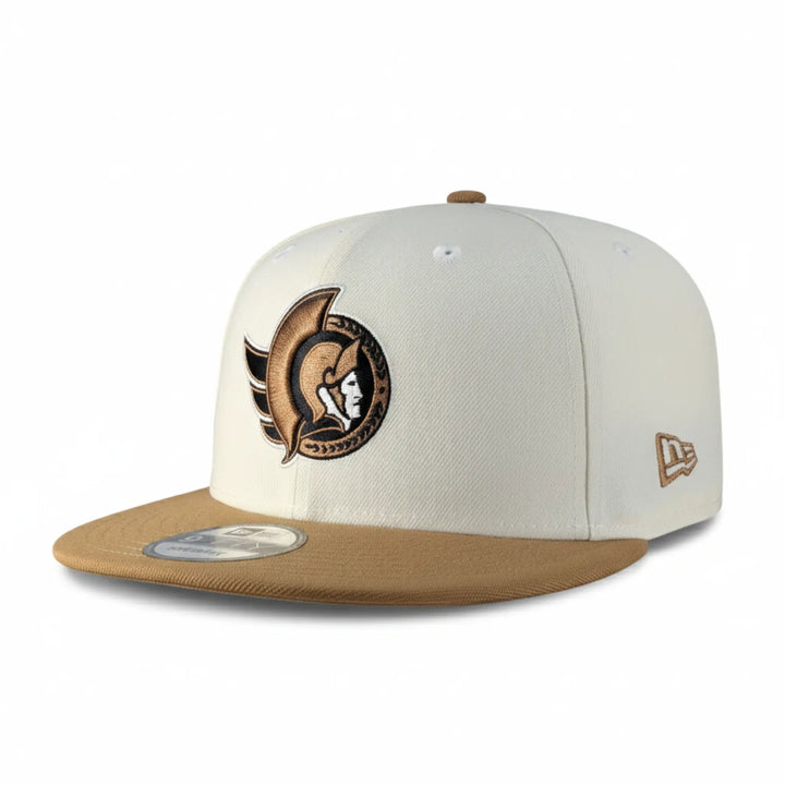OTTAWA SENATORS 9FIFTY TAN & BRONZE TONAL LOGO FLATBRIM ADJUSTABLE CAP