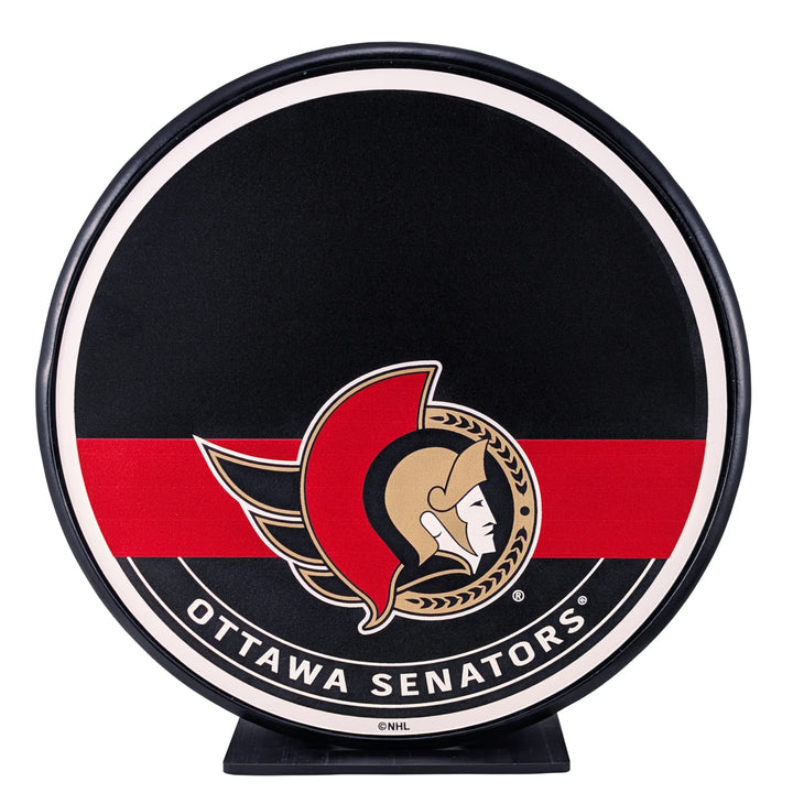 OTTAWA SENATORS AUTOGRAPH STRIPE MEGA PUCK