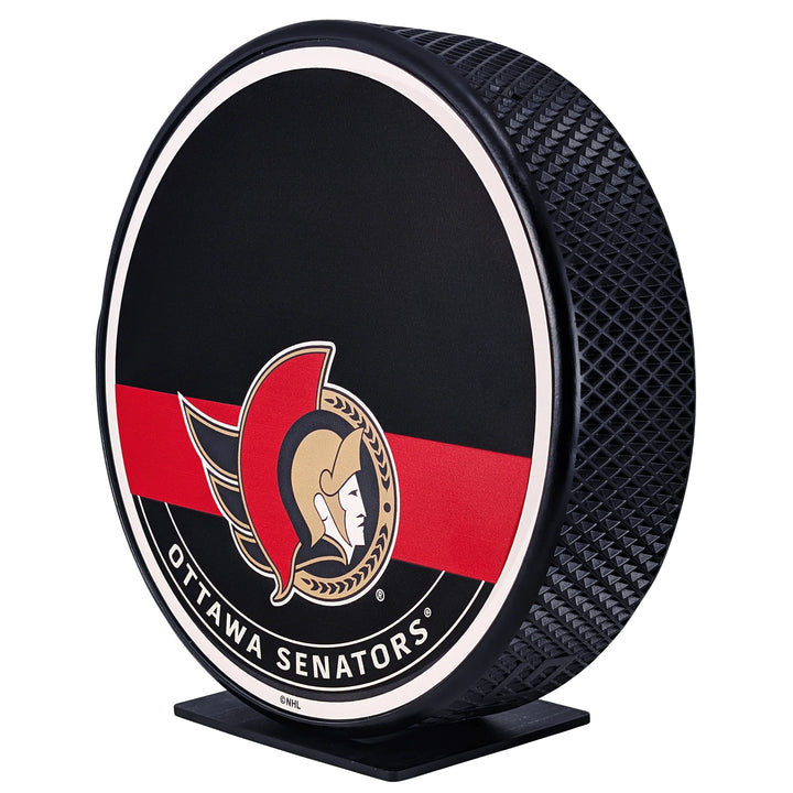 OTTAWA SENATORS AUTOGRAPH STRIPE MEGA PUCK
