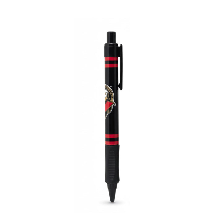 OTTAWA SENATORS SINGLE SOFT GRIP PEN - BLACK