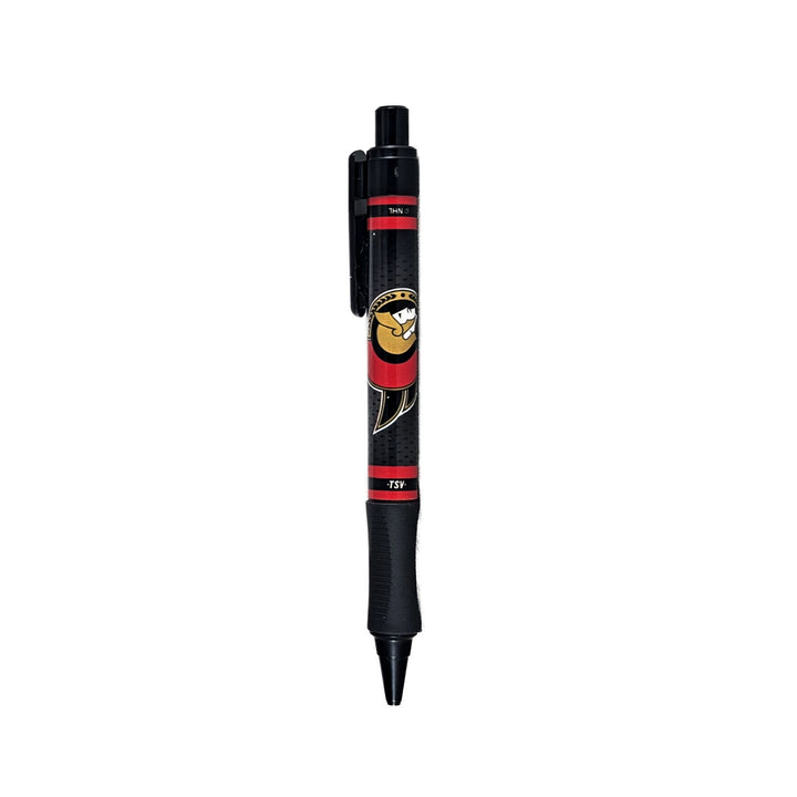 OTTAWA SENATORS SINGLE SOFT GRIP PEN - BLACK