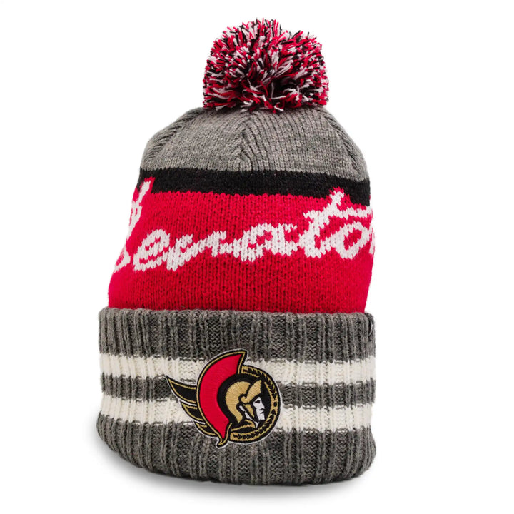 Ottawa Senators Hyperbolic Grey/Red Pom Knit (47)