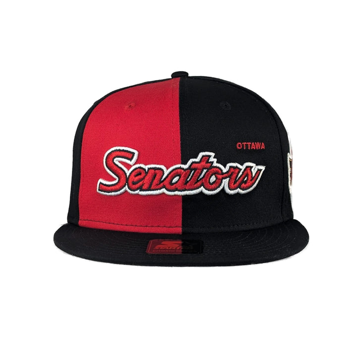 Ottawa Senators Split Front Flat Brim Adjustable Cap