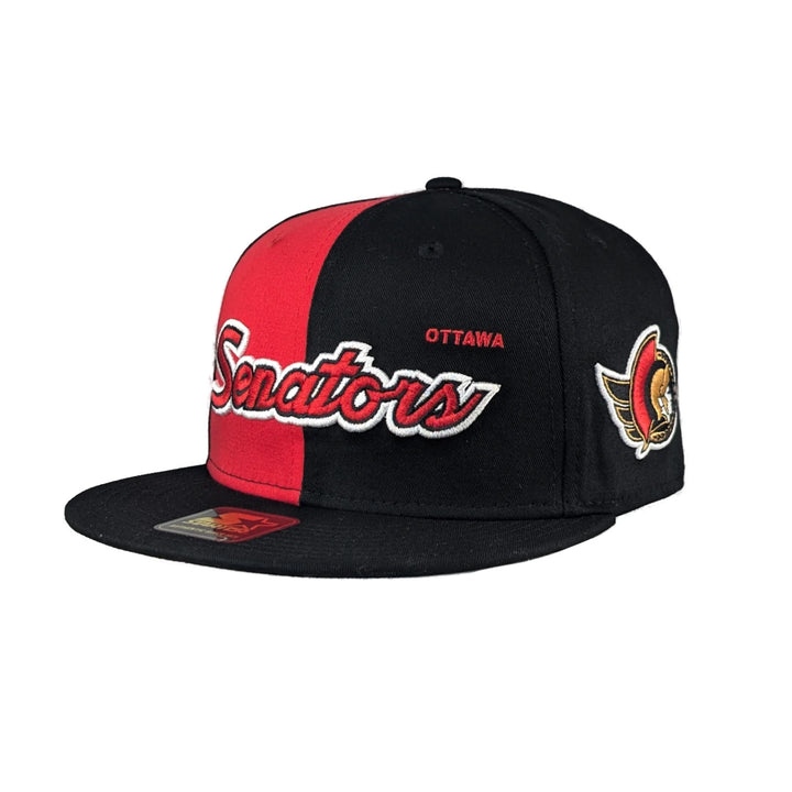 Ottawa Senators Split Front Flat Brim Adjustable Cap