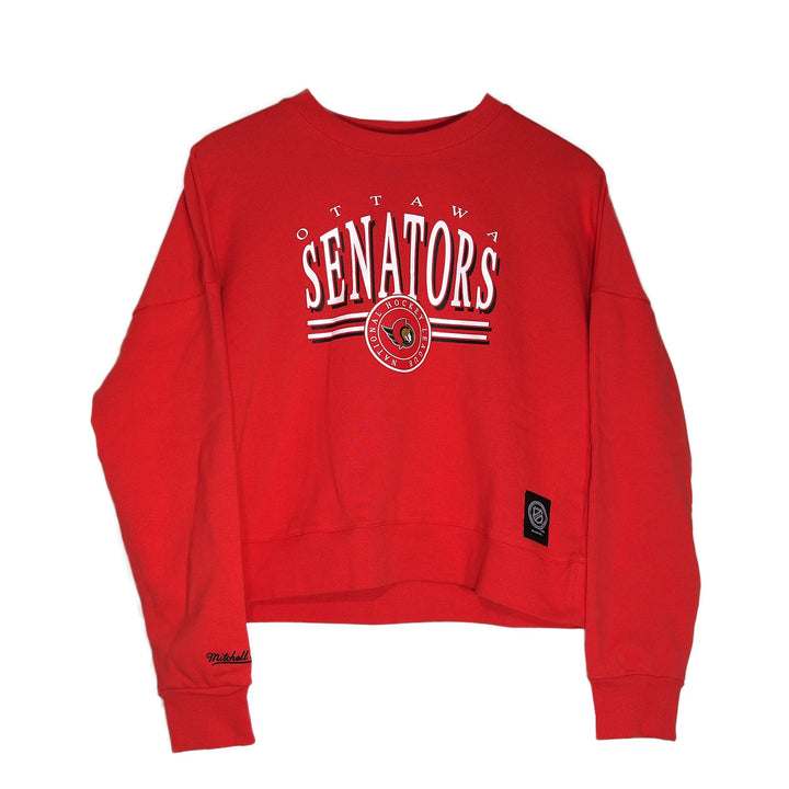 Ottawa Senators Youth Girls Cropped Red Oversized Crew