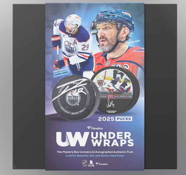 NHL UNDER WRAPS MYSTERY SIGNED PUCK (FTC)