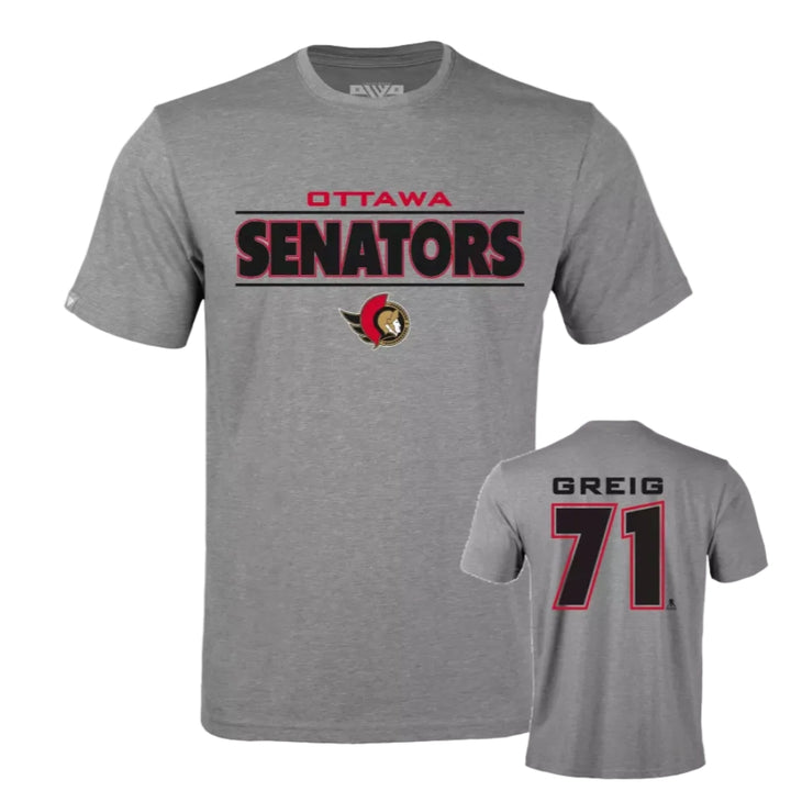 OTTAWA SENATORS GREIG HOME TOWN NAME AND NUMBER TEE