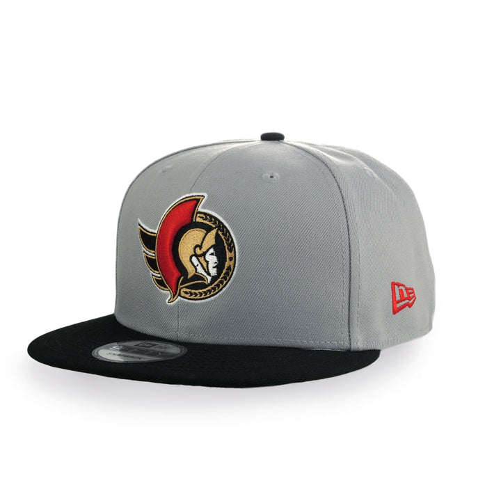 OTTAWA SENATORS 9FIFTY GREY & BLACK FLATBRIM ADJUSTABLE CAP