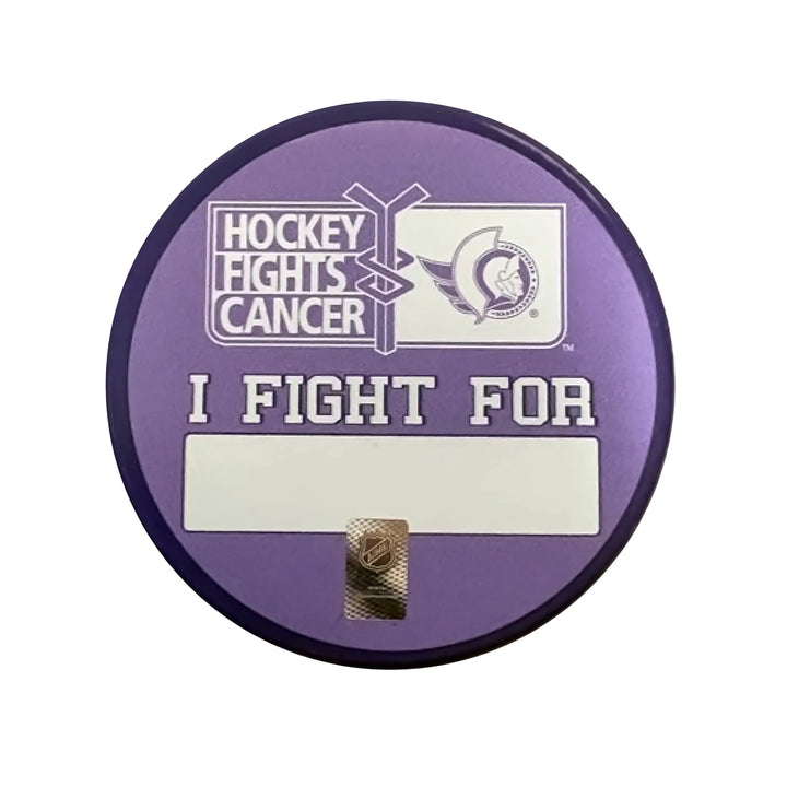 OTTAWA SENATORS HOCKEY FIGHTS CANCER PUCK