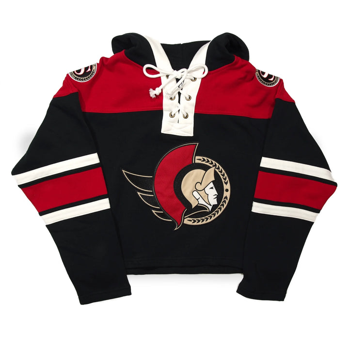 OTTAWA SENATORS WOMEN'S CROPPED SUPERIOR LACER PULLOVER HOODY