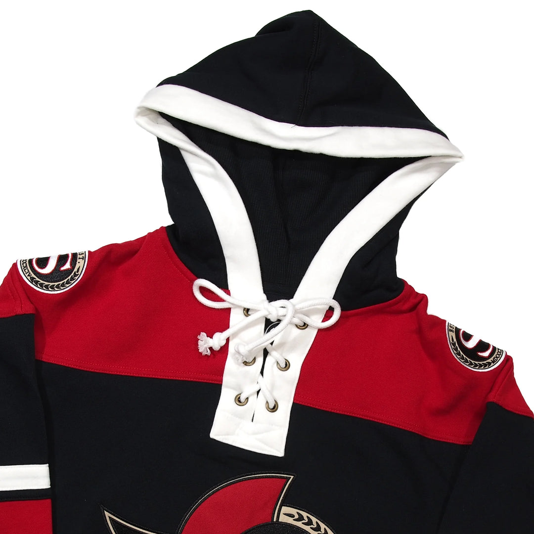 OTTAWA SENATORS WOMEN'S CROPPED SUPERIOR LACER PULLOVER HOODY