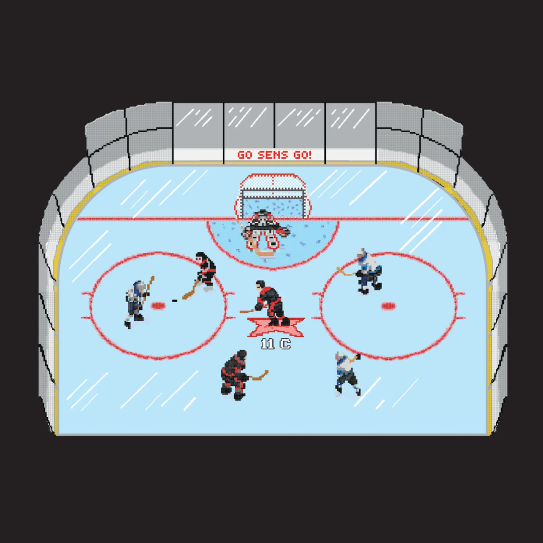 OTTAWA SENATORS 8-BIT NHL 94 HOCKEY FULL ZIP HOODIE