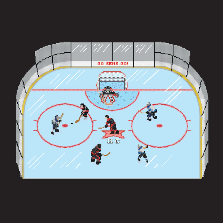 OTTAWA SENATORS 8-BIT NHL 94 HOCKEY FULL ZIP HOODIE