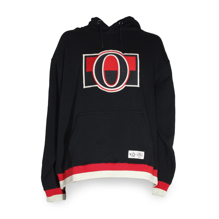 OTTAWA SENATORS RELAXED VINTAGE LOGO BLACK HOODY