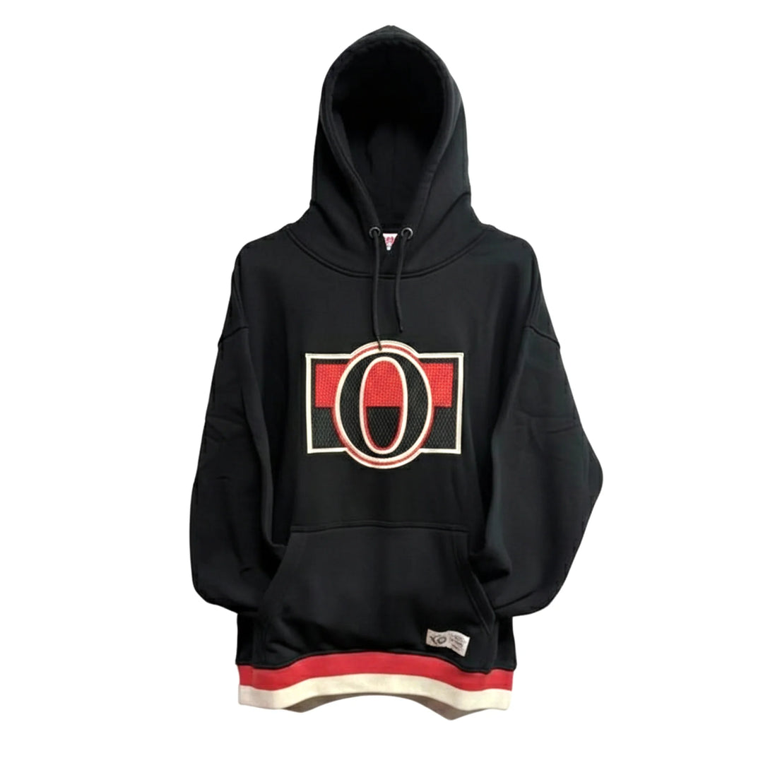 OTTAWA SENATORS RELAXED VINTAGE LOGO BLACK HOODY