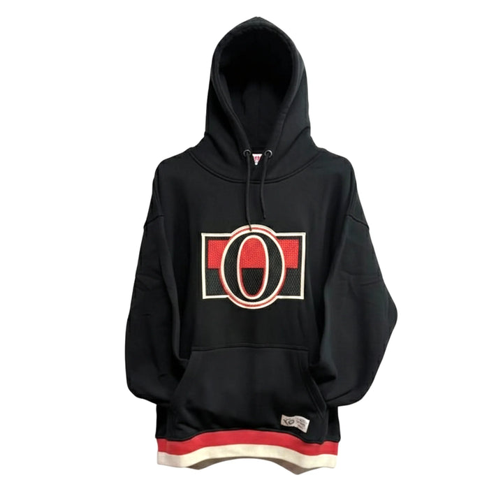 OTTAWA SENATORS RELAXED VINTAGE LOGO BLACK HOODY