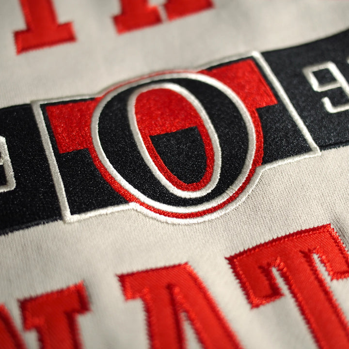 OTTAWA SENATORS RELAXED VINTAGE LOGO SAND CREWNECK SWEATER