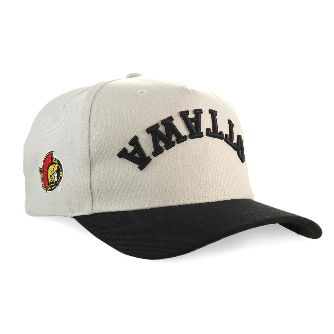 OTTAWA SENATORS TAN CREASE REVERSED ADJUSTABLE CAP