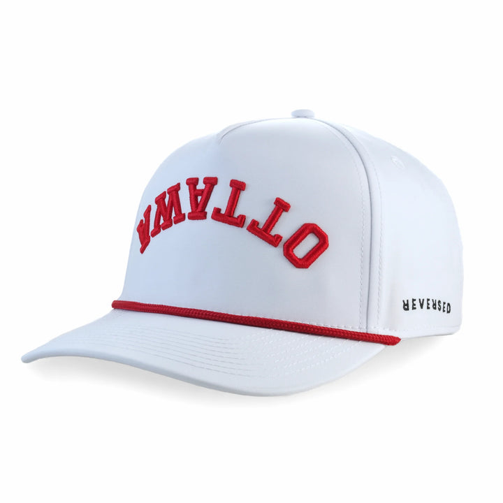 OTTAWA SENATORS WHITE ICE TIME REVERSED ADJUSTABLE CAP