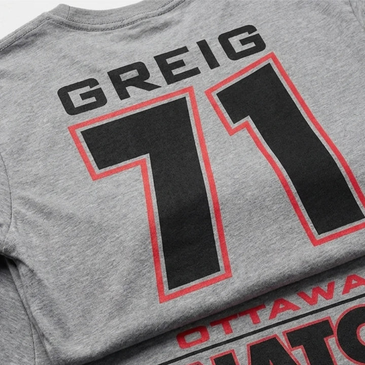 OTTAWA SENATORS GREIG HOME TOWN NAME AND NUMBER TEE