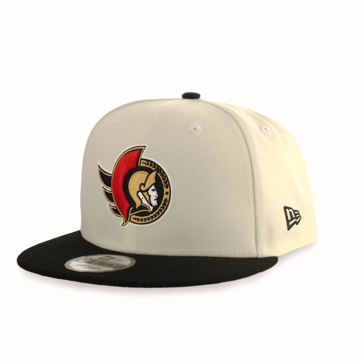 OTTAWA SENATORS 9FIFTY TAN & BLACK FLATBRIM ADJUSTABLE CAP