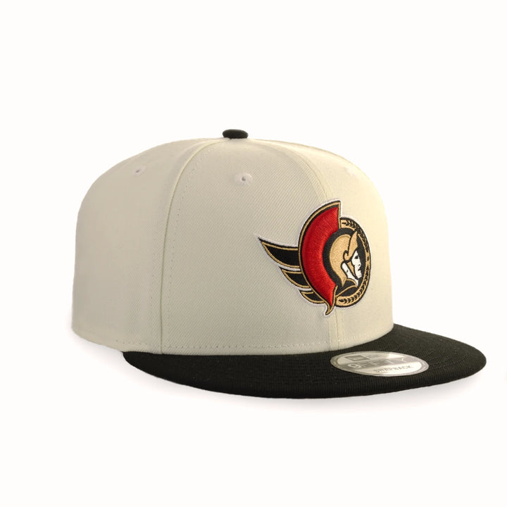 OTTAWA SENATORS 9FIFTY TAN & BLACK FLATBRIM ADJUSTABLE CAP