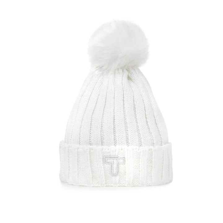 T7 White Cuffed Pom Toque (Gongshow)