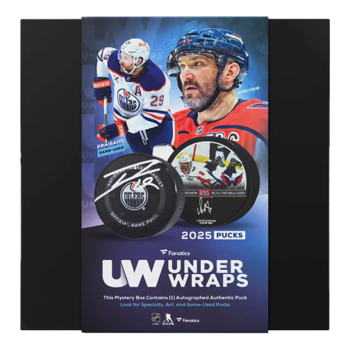 NHL UNDER WRAPS MYSTERY SIGNED PUCK (FTC)