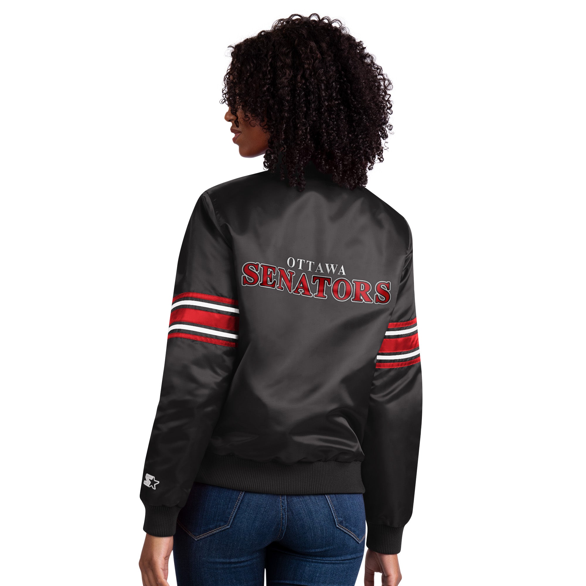 Women's Varsity Satin Jacket (Starter) - OttawaTeamShop.ca